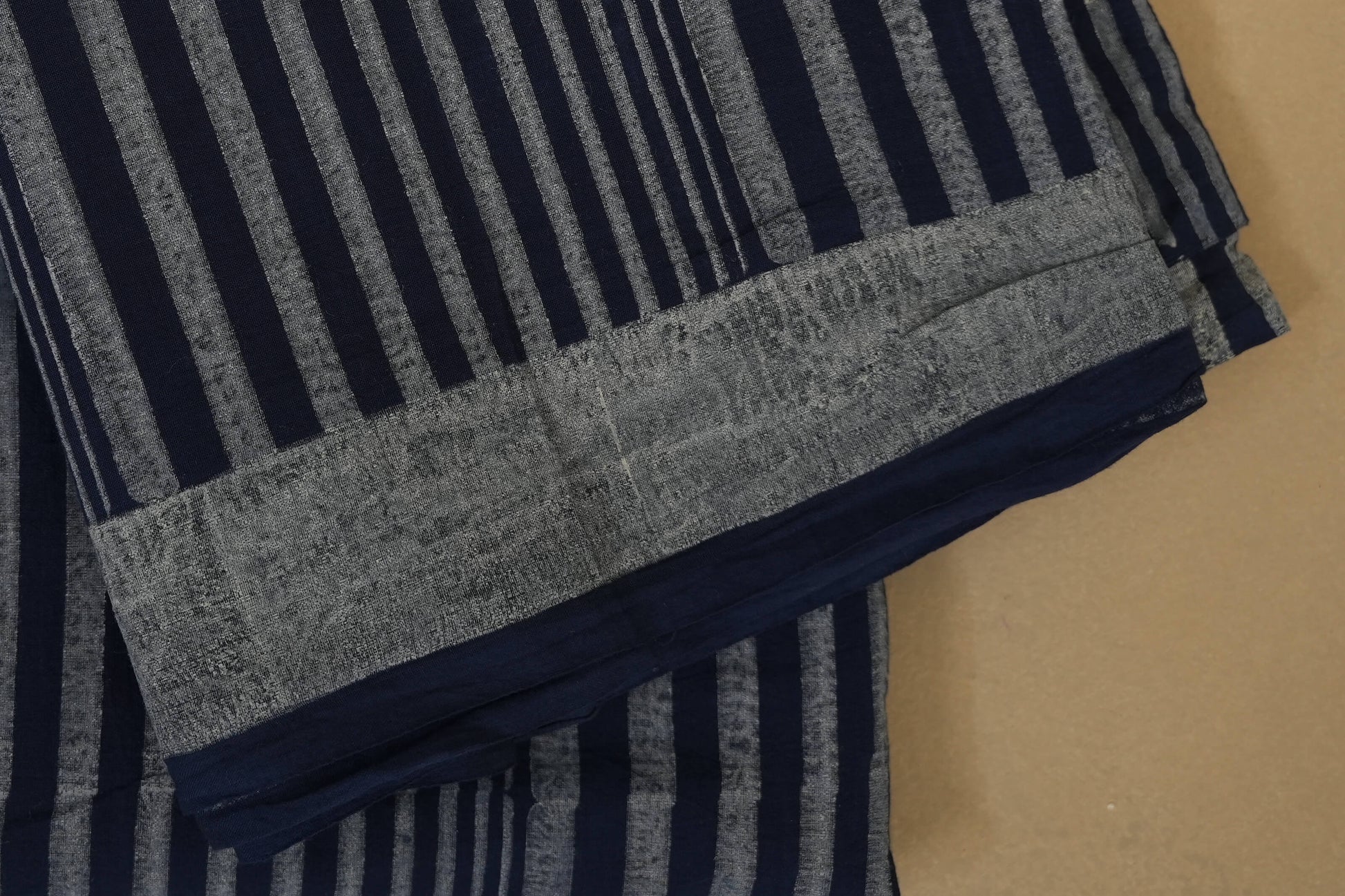 Blue Cotton Saree borders