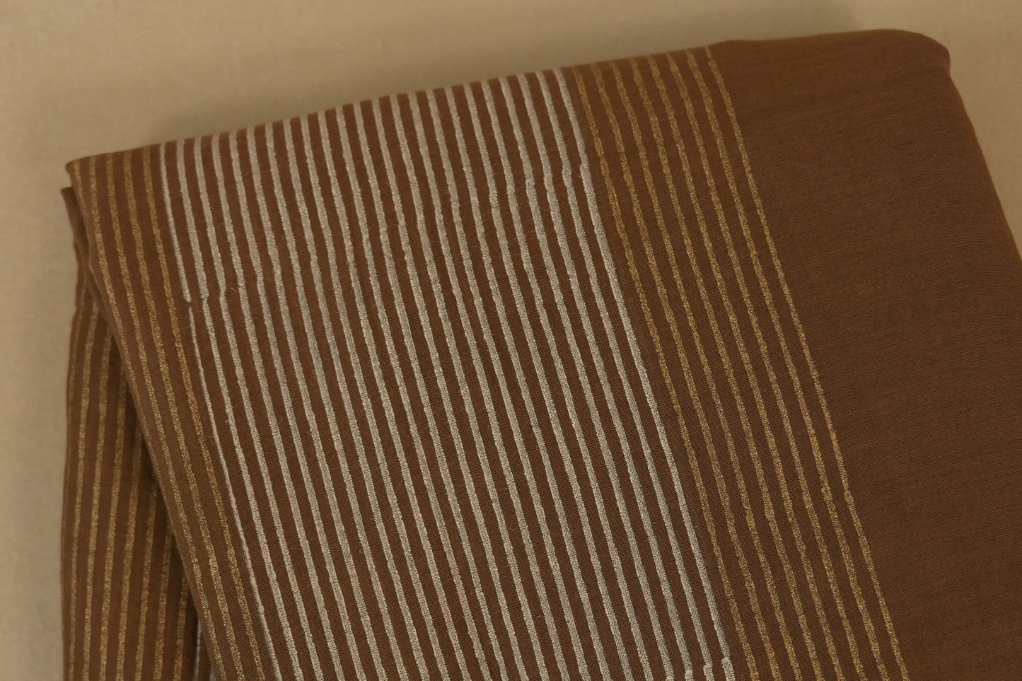 Brown Cotton Saree body