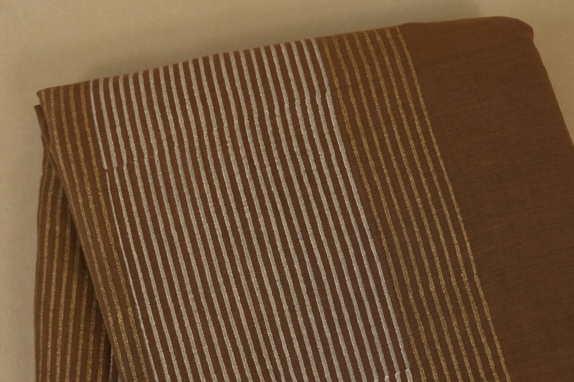 Brown Cotton Saree body