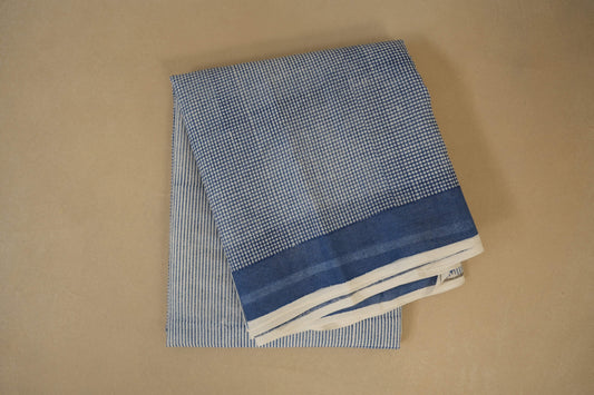 Blue Cotton Saree