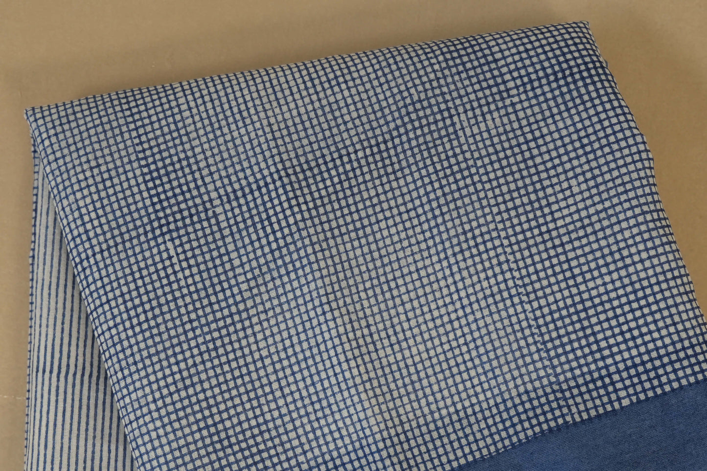 Blue Cotton Saree body