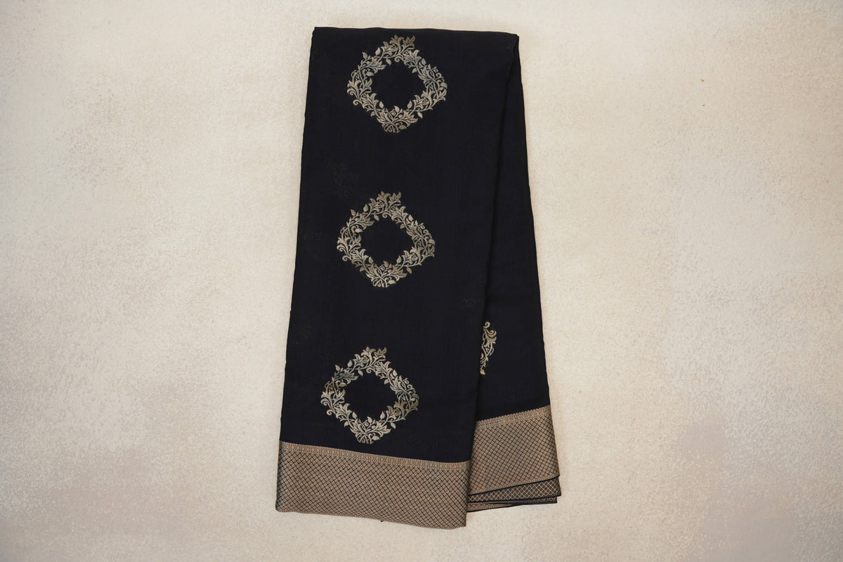 Black Mysore Silk Saree online
