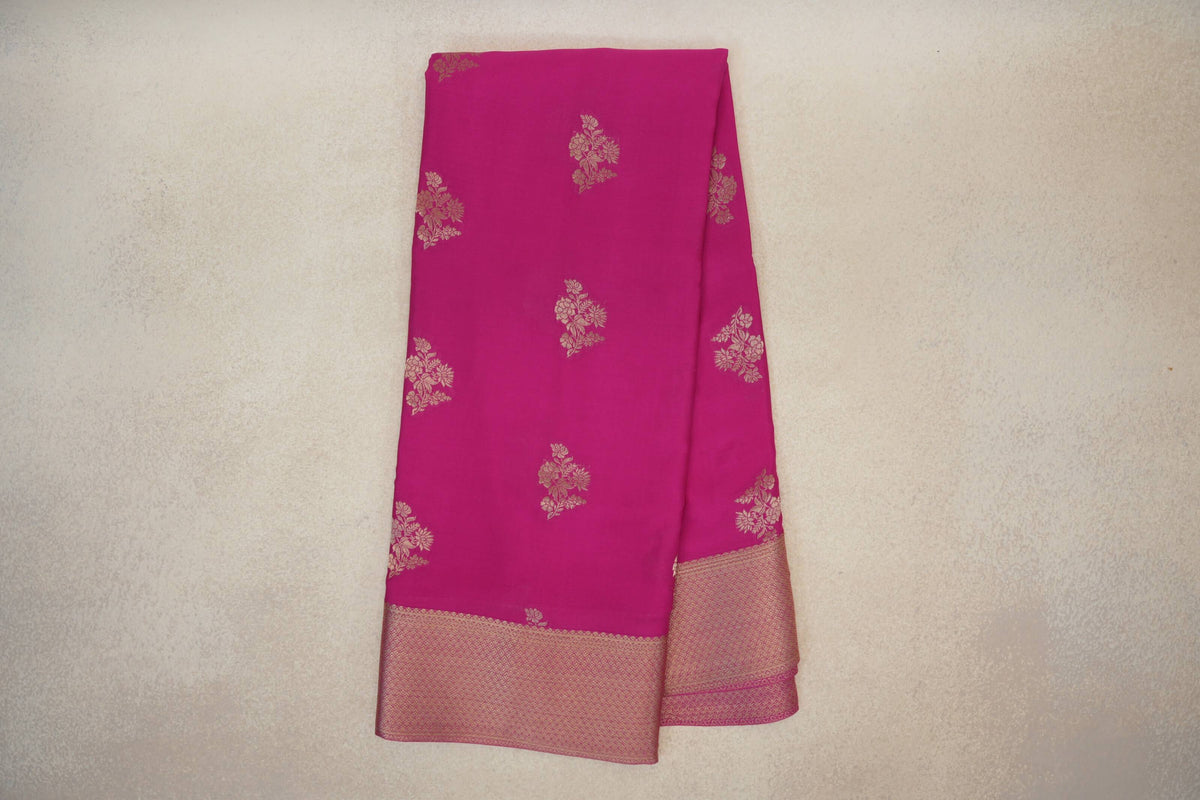 Bright Magenta Pink Mysore Silk Saree online