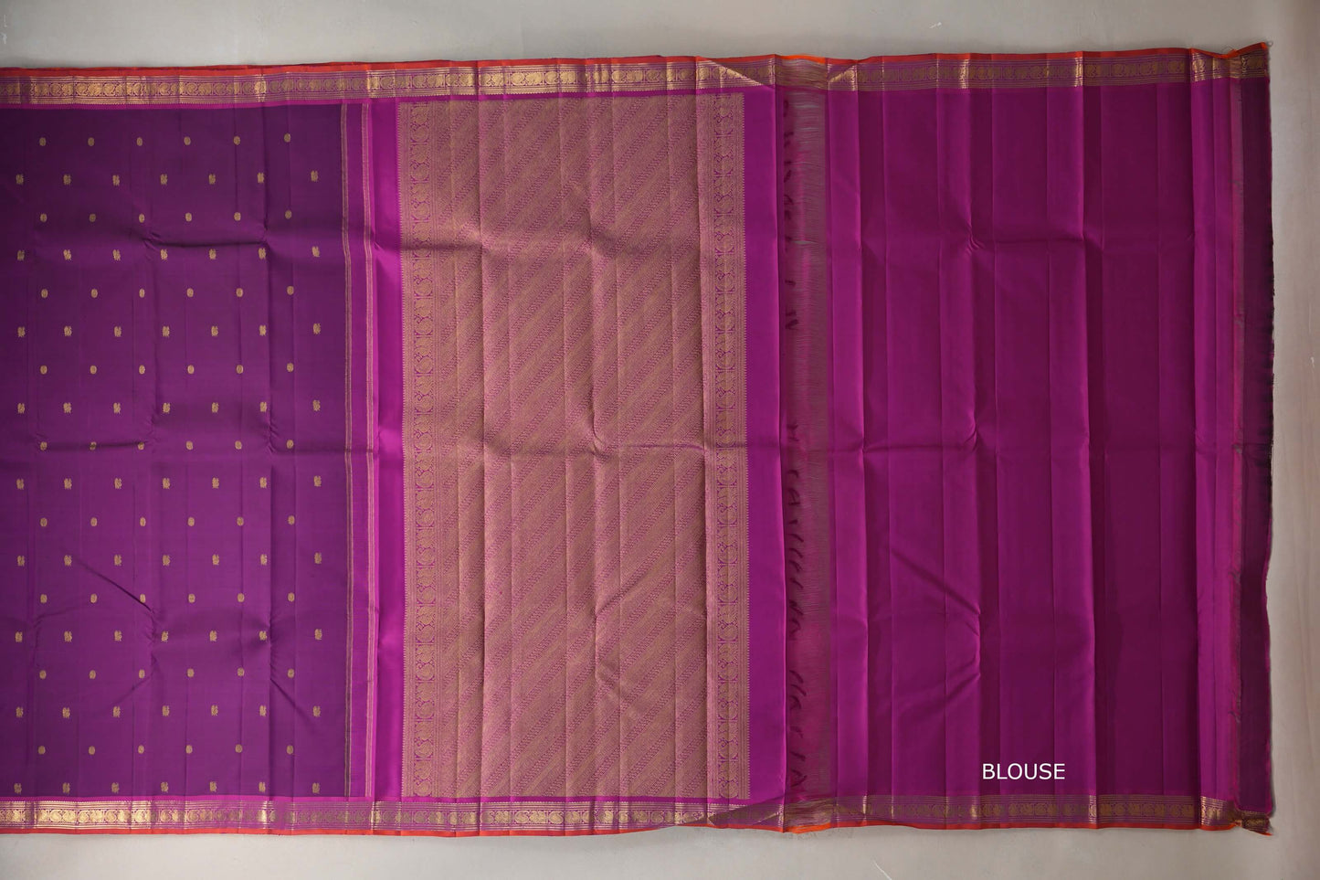 Deep magenta Vintage Kanjivaram Silk Saree by Shreenivas Silks PSSR019307