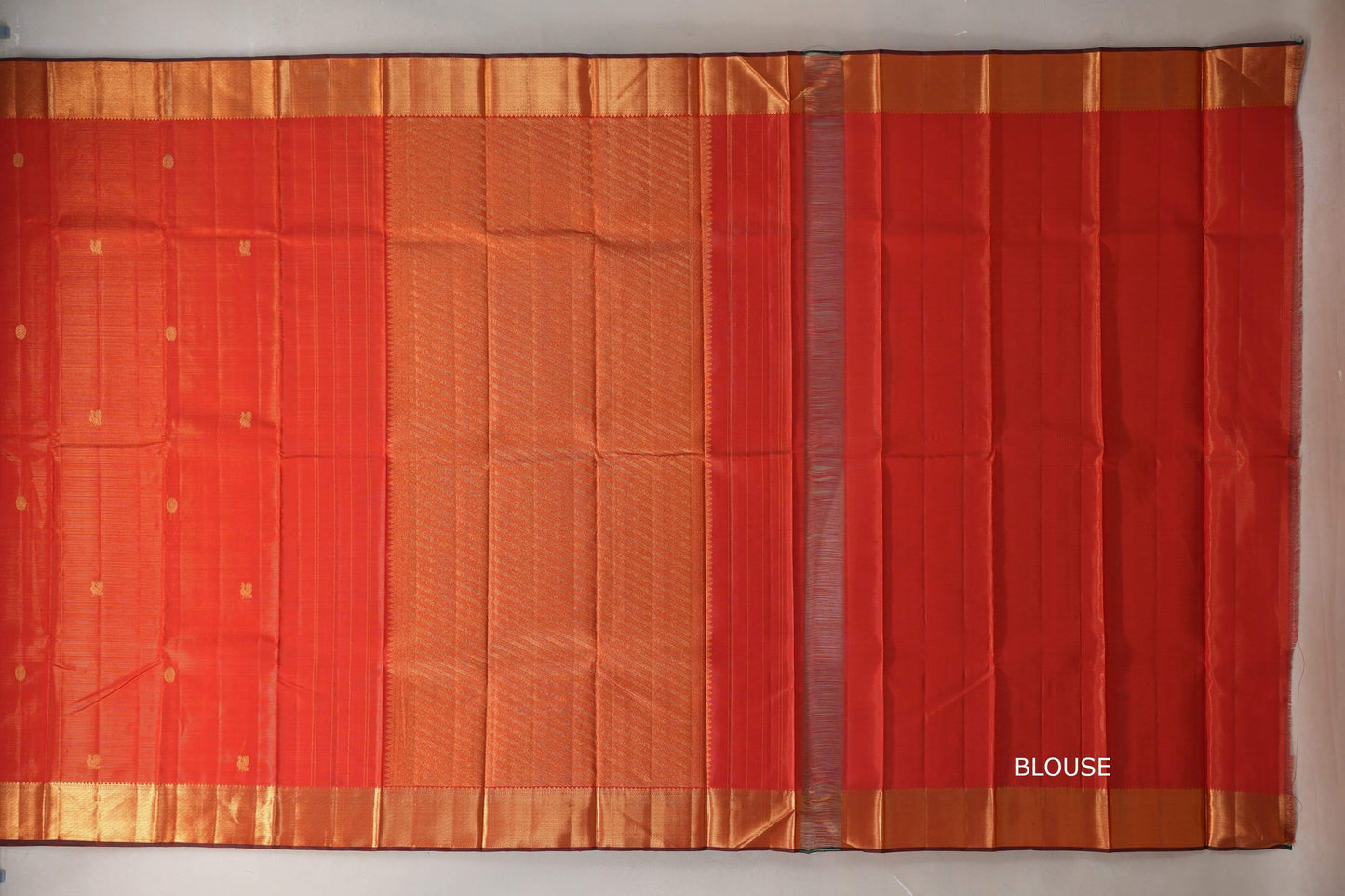 Chilli red Vintage Kanjivaram Silk Saree by Shreenivas Silks PSSR019308
