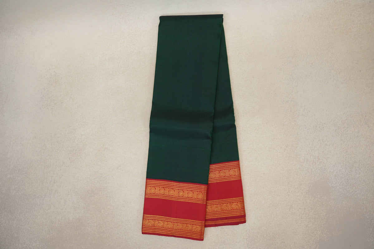 Deep Bottle Green Vintage Kanjivaram Silk Saree online
