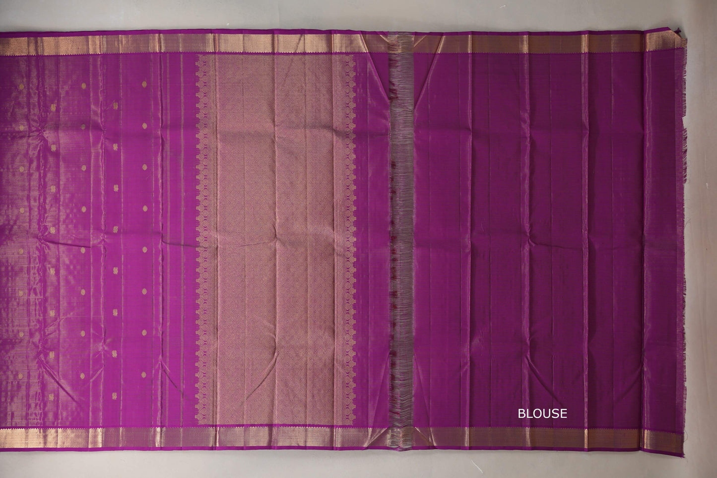 Bright Magenta Vintage Kanjivaram Silk Saree by Shreenivas Silks PSSR019309