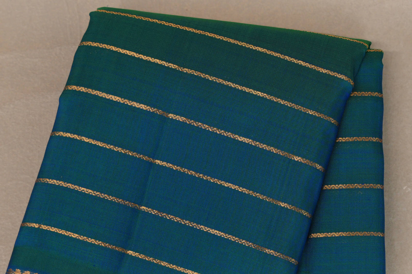 Peacock Blue Vintage Kanjivaram Silk Saree by Shreenivas Silks PSSR019310