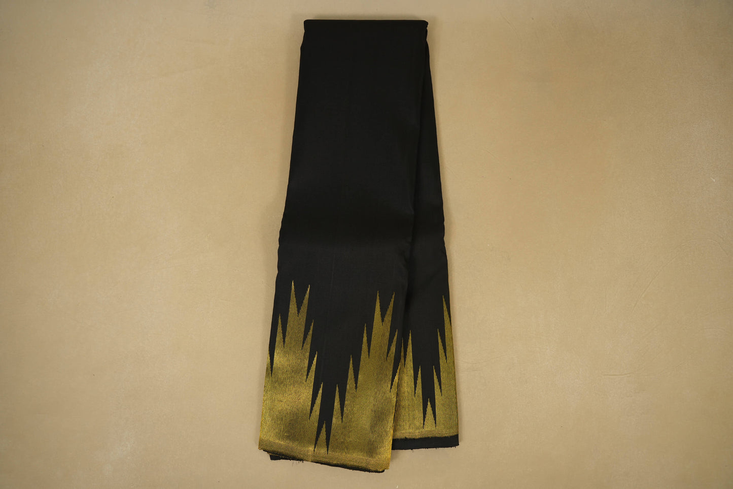 Online Black with Tissue Borders Vintage Kanjivaram Silk Saree