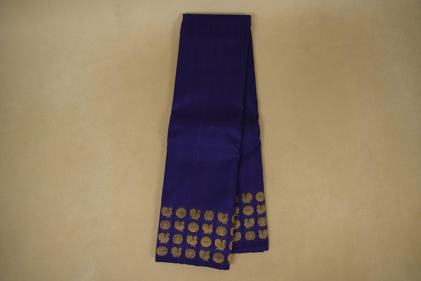 Online Ink Blue Borderless Vintage Kanjivaram Silk Saree
