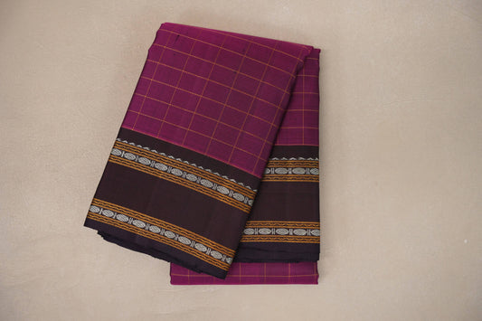 Deep magenta Vintage Kanjivaram Silk Saree by Shreenivas Silks PSSR019316