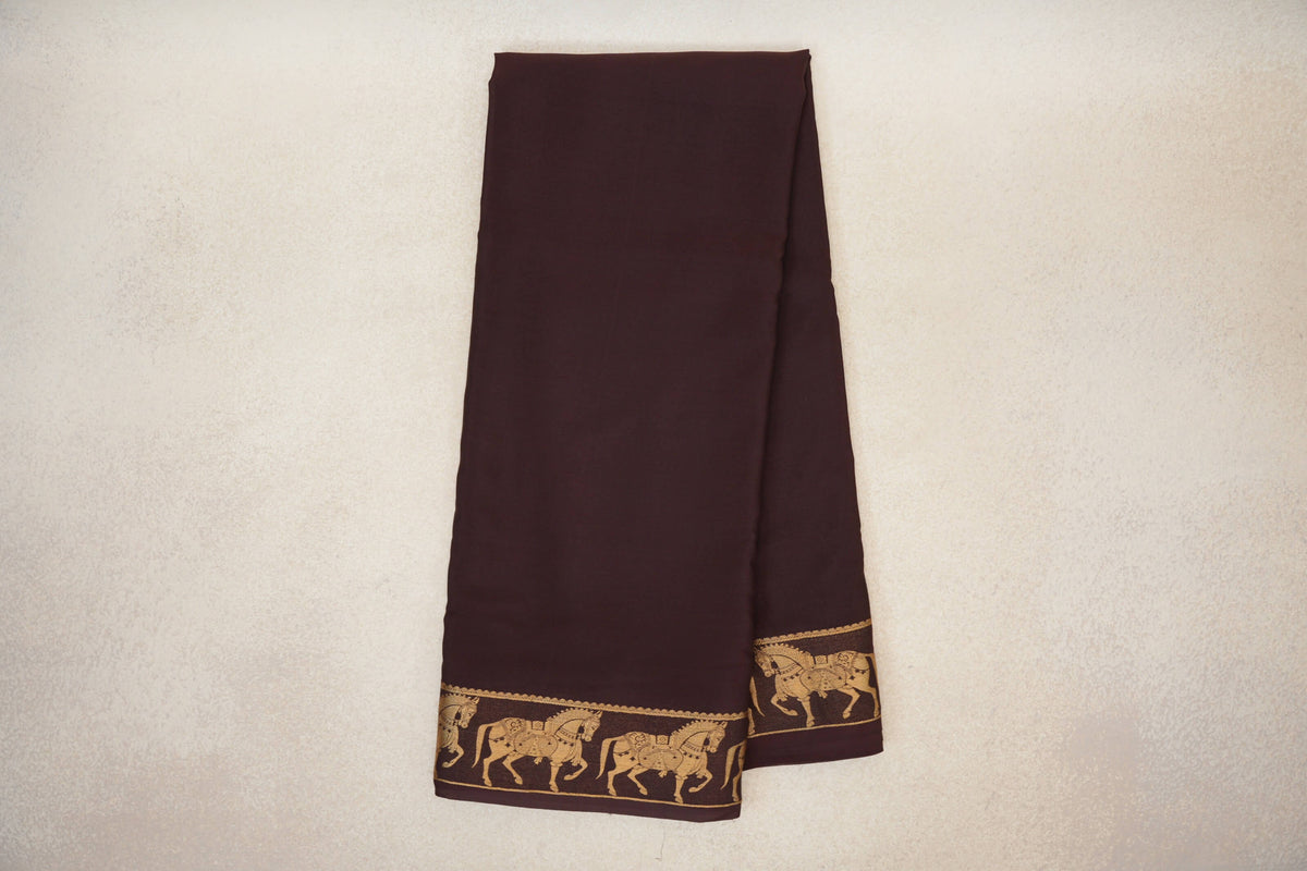 Coffee Bean Brown Mysore Silk Saree online