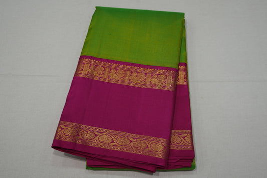 Parrot green vintage kanchipuram silk saree