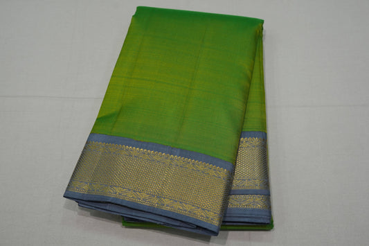 Parrot green vintage kanchipuram silk saree