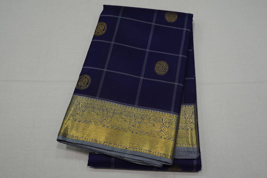 Violet vintage kanchipuram silk saree