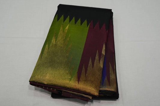 Black vintage kanchipuram silk saree
