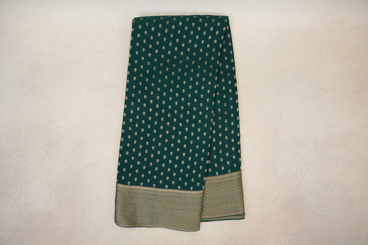 Deep Bottle Green Mysore Silk Saree online