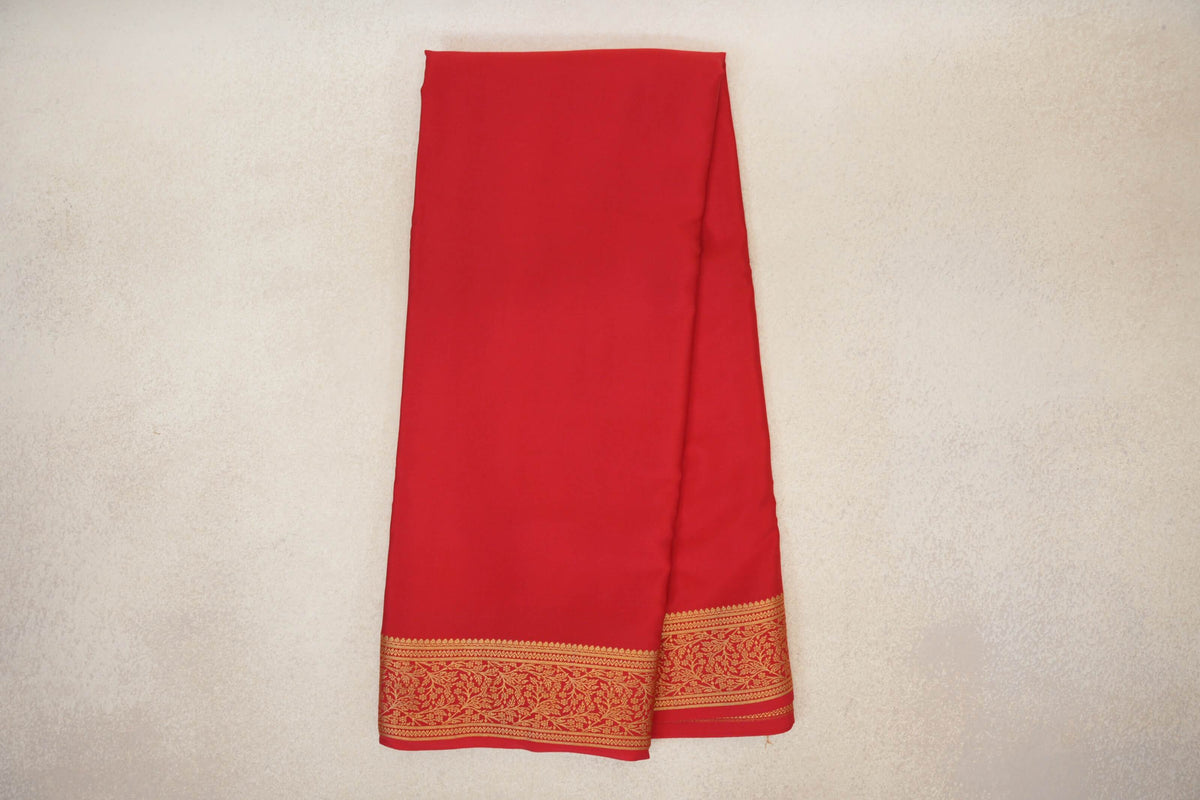 Bright Red Mysore Silk Saree online