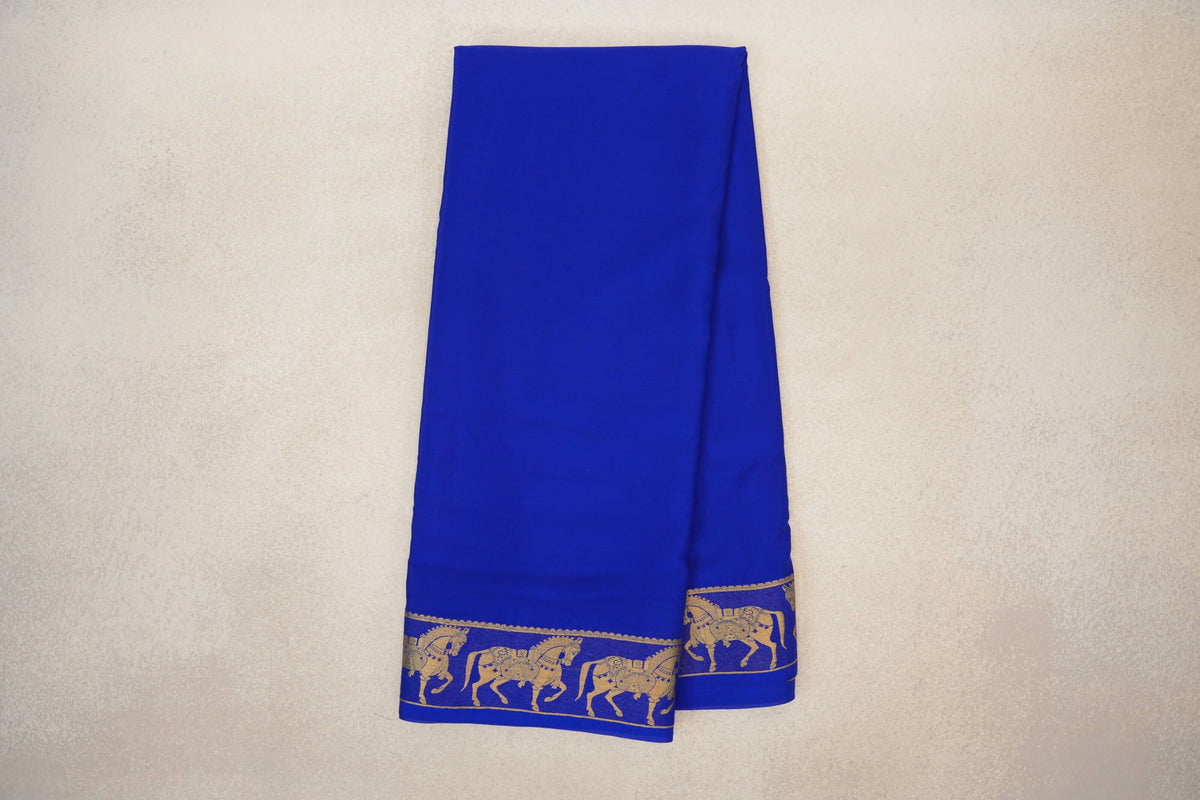 Bright Royal Blue Mysore Silk Saree  online