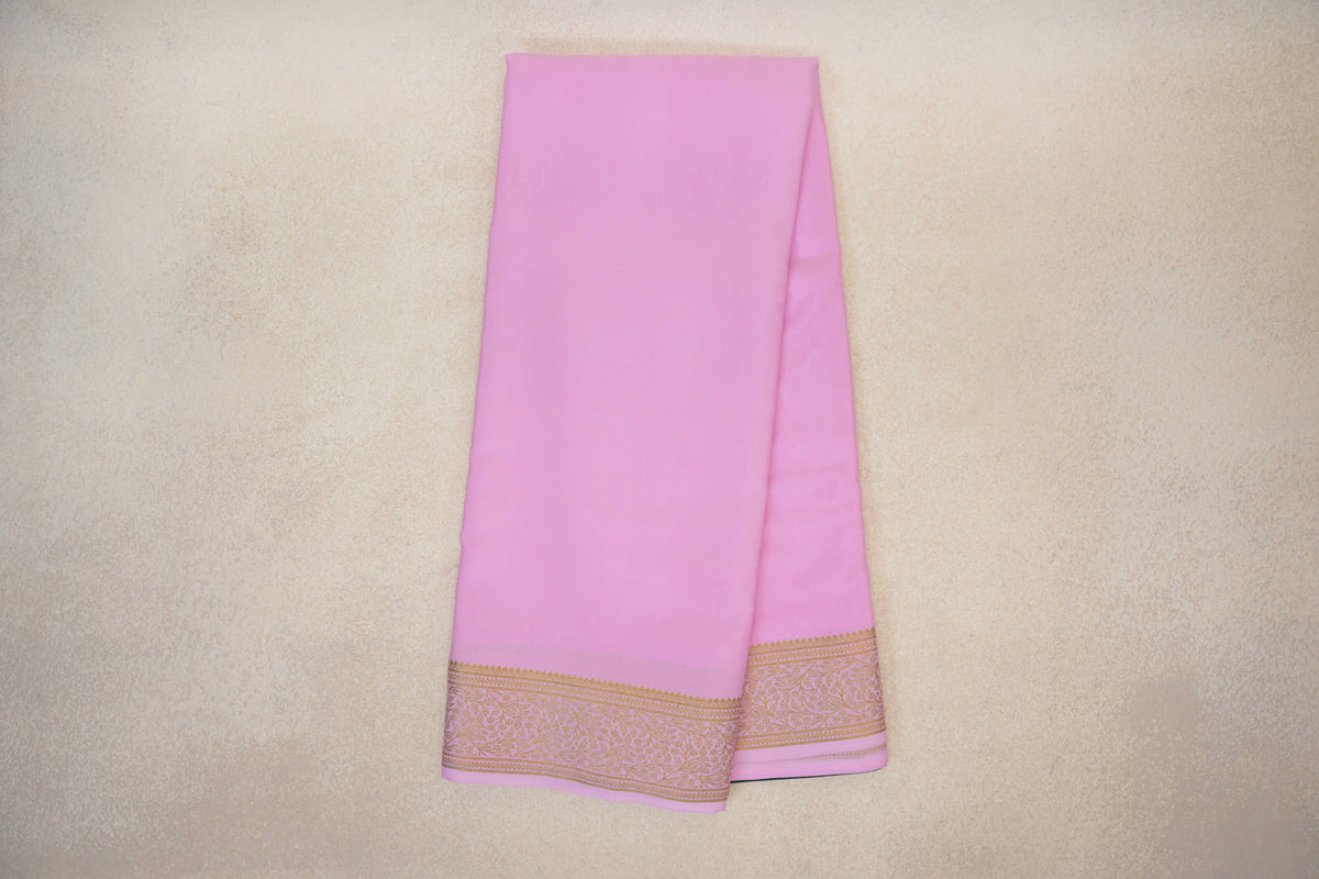 Baby Pink Mysore Silk Saree online