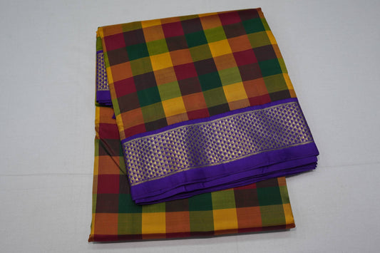 Multi-color ten yards madisar silk saree