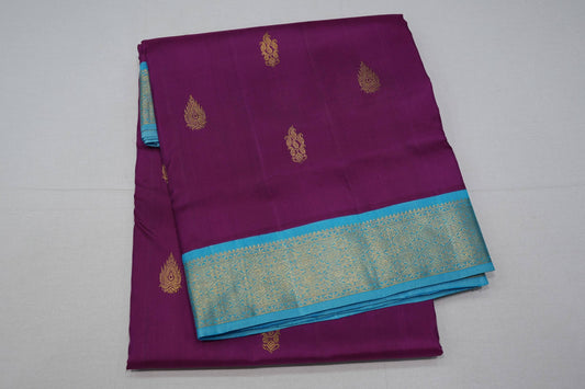 Magenta ten yards madisar silk saree