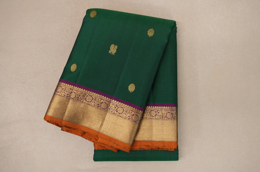 Forest Green Vintage Kanjivaram Silk Saree