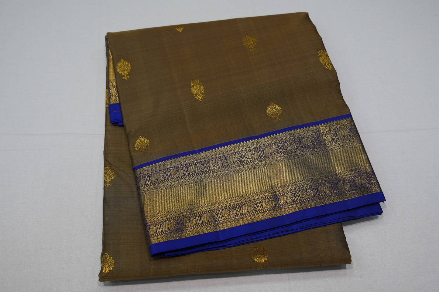 Mehendi green ten yards madisar silk saree