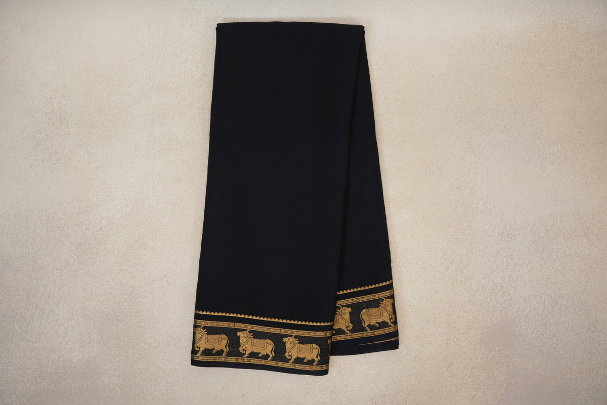 Black Mysore Silk Saree online