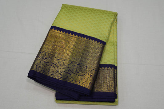Floration green kanchipuram silk saree