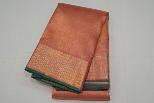 Onion pink kanchipuram silk saree