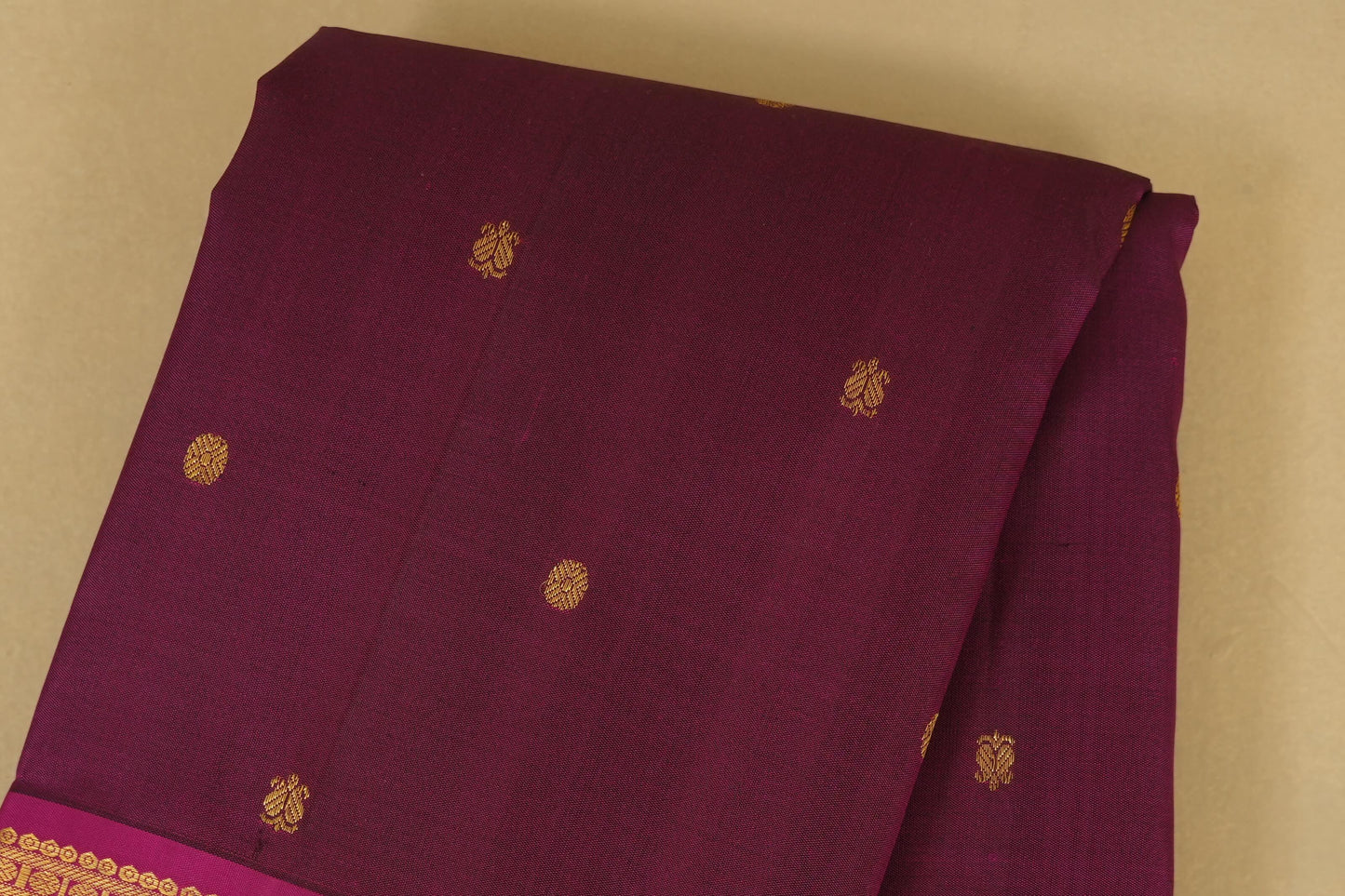 Maroon with pink borders Vintage Kanjivaram Silk Saree PSSR018274