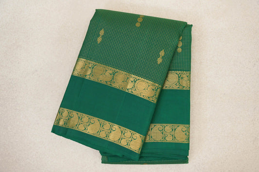 FOLDED Forest Green Vintage Kanjivaram Silk Saree