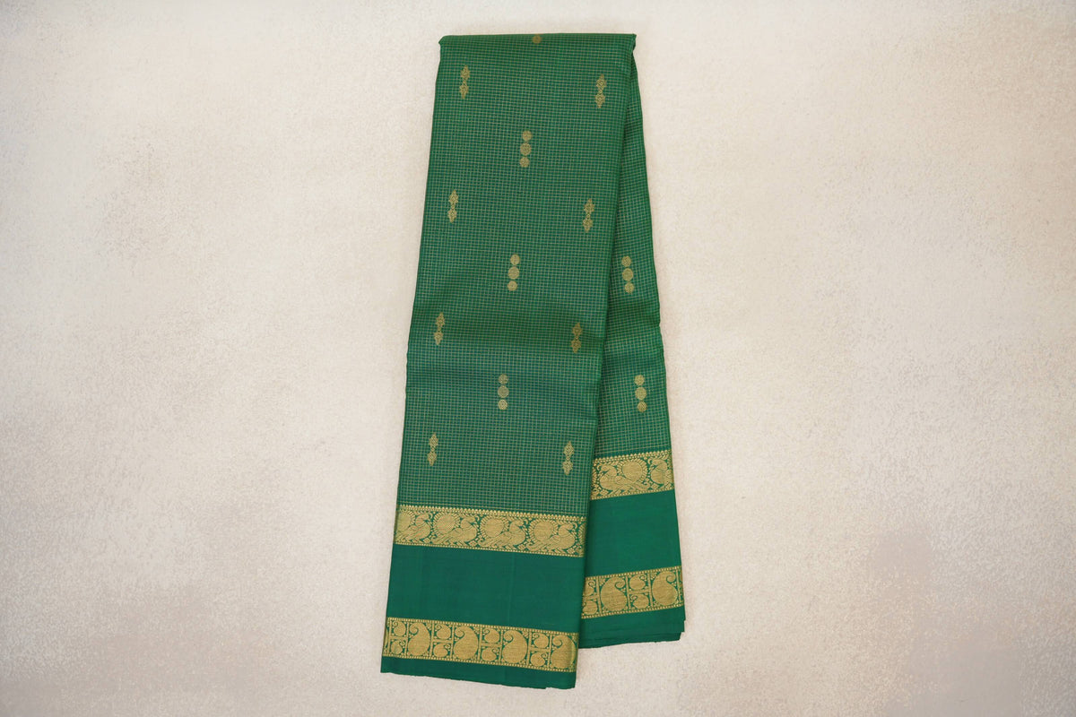 Forest Green Vintage Kanjivaram Silk Saree
