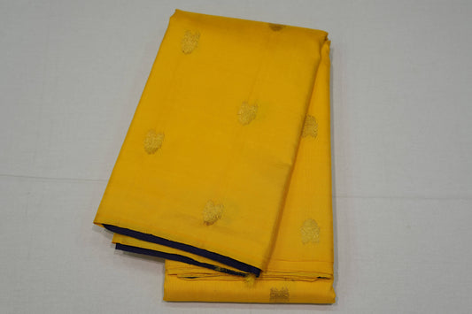 Yellow kanchipuram silk saree