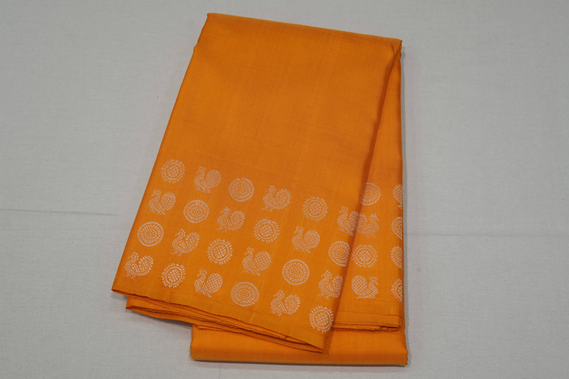 Mango yellow kanchipuram silk saree