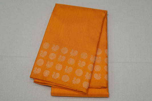 Mango yellow kanchipuram silk saree