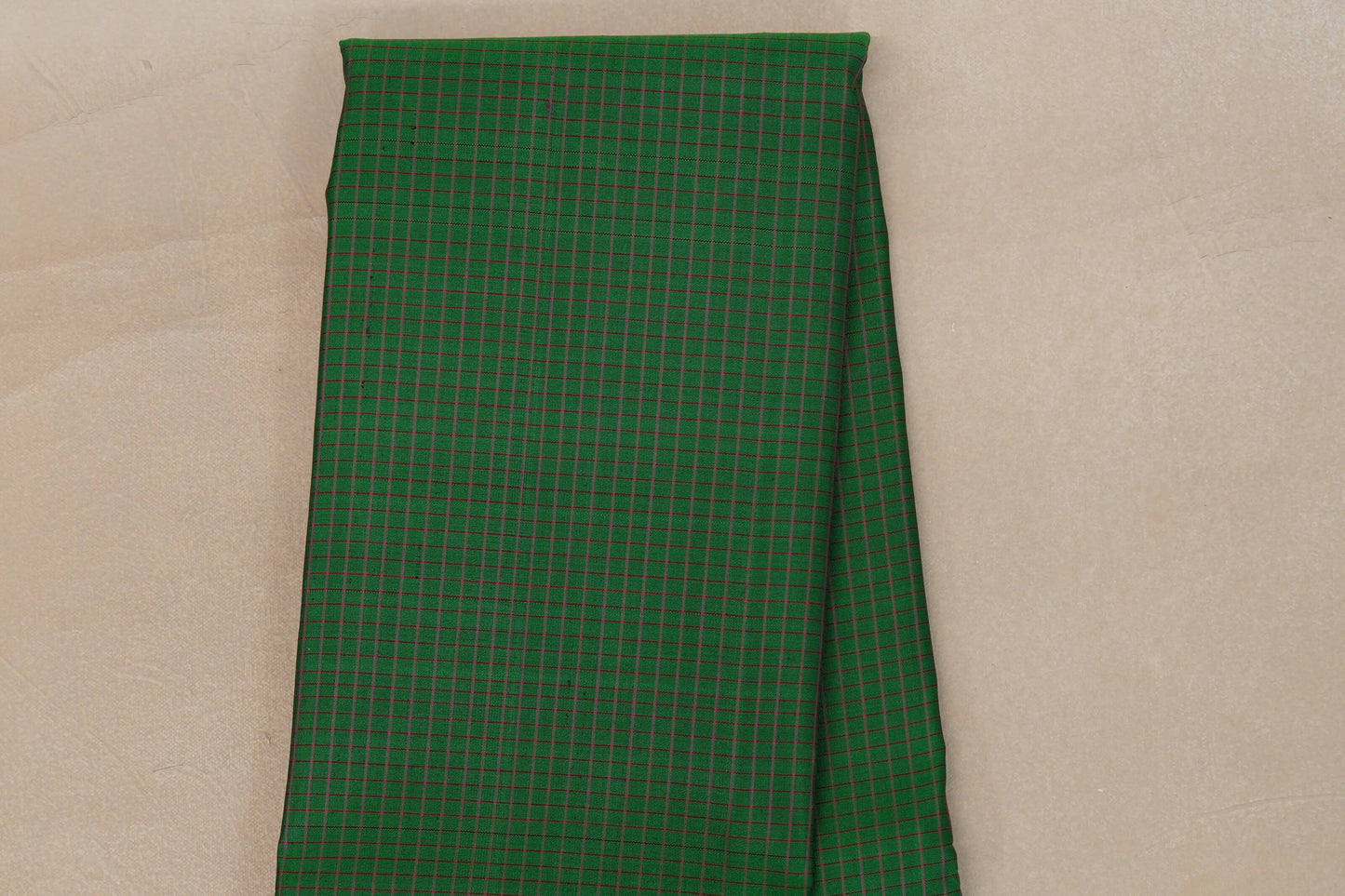 Dark Green with Orangish Pink Borders Vintage Kanjivaram Silk Saree body