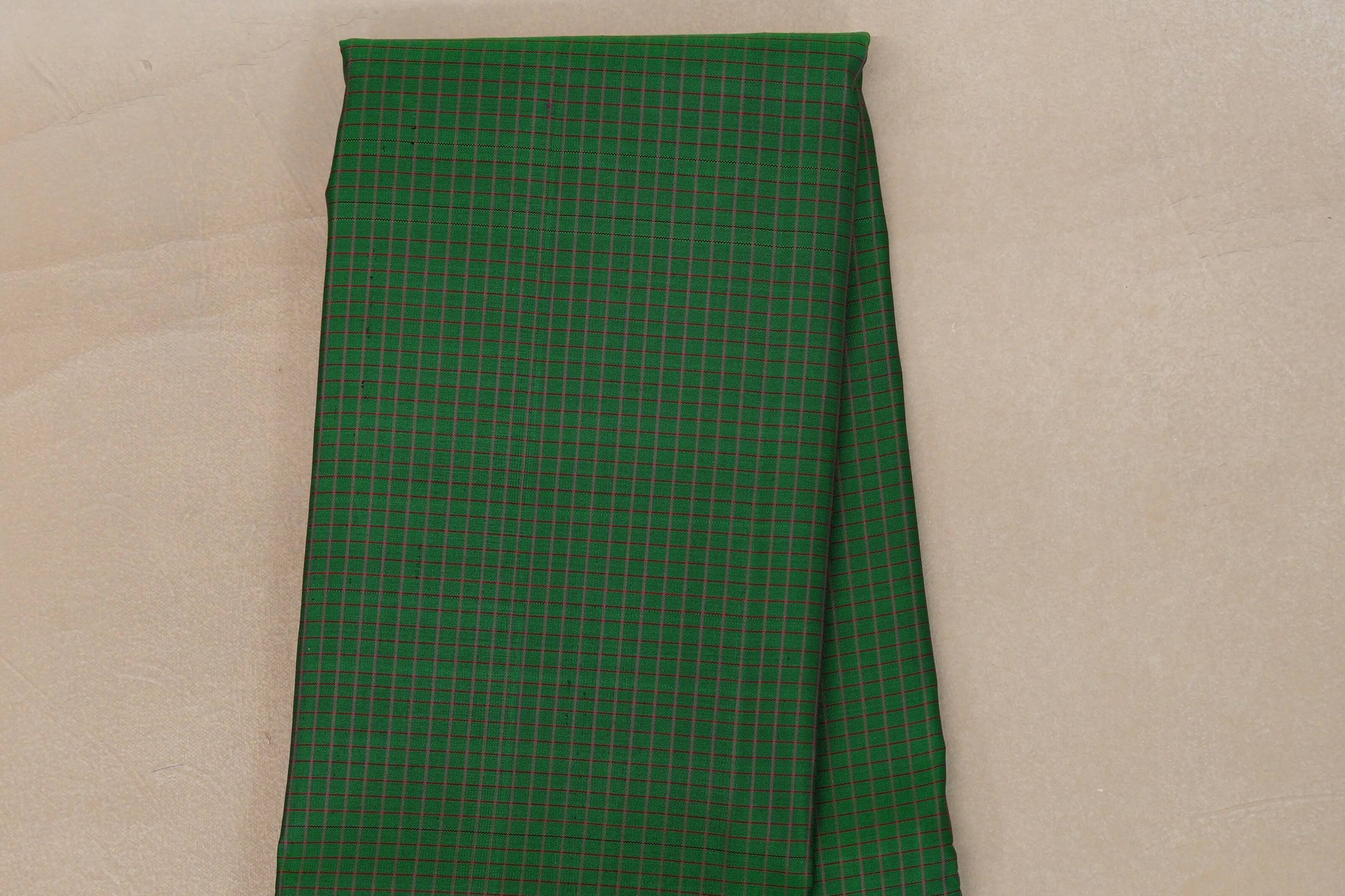 Dark Green with Orangish Pink Borders Vintage Kanjivaram Silk Saree body