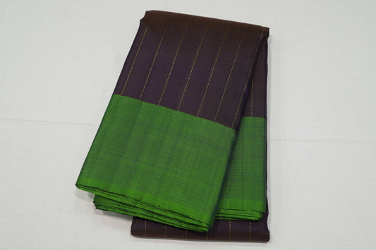 Brown kanchipuram silk saree