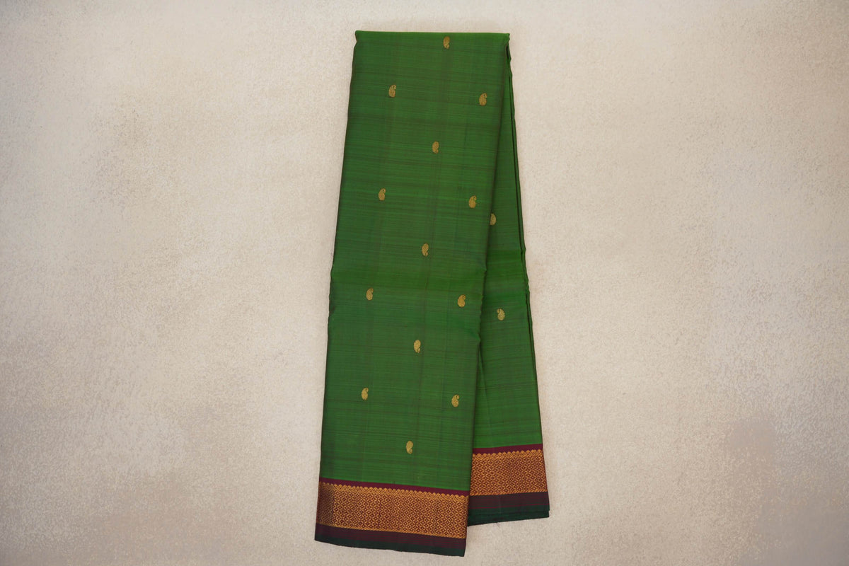 Leaf Green  Vintage Kanjivaram Silk Saree online