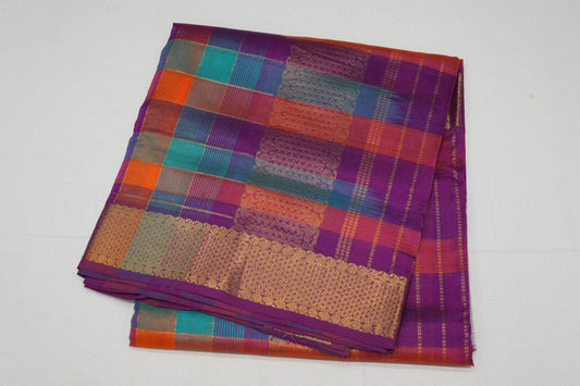 Multi-color silk cotton saree