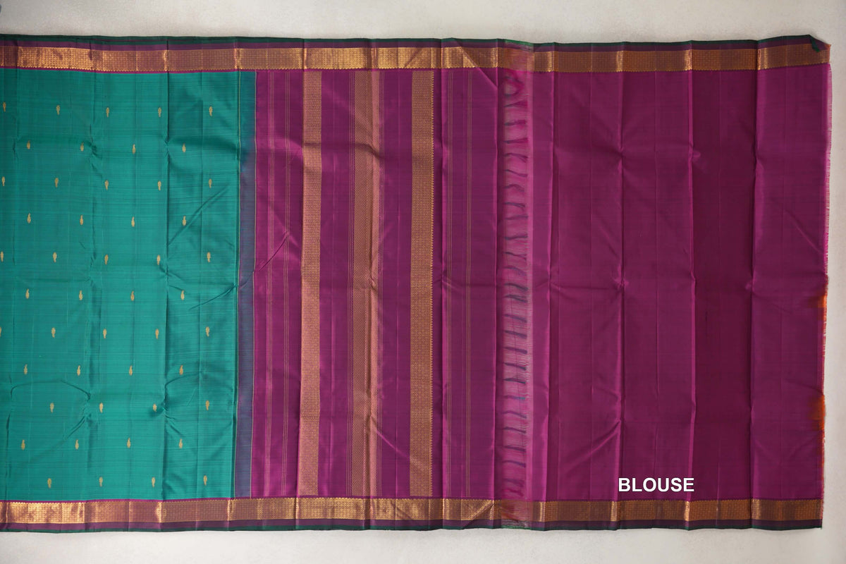Peacock Green  Vintage Kanjivaram Silk Sareeblouse