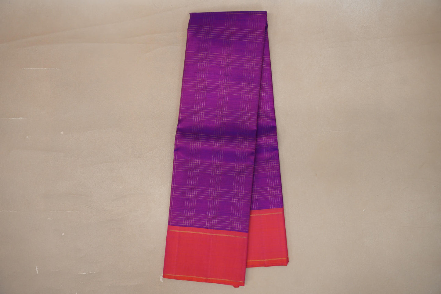 Online Dual Tone of Pink and Blue Vintage Kanjivaram Silk Saree