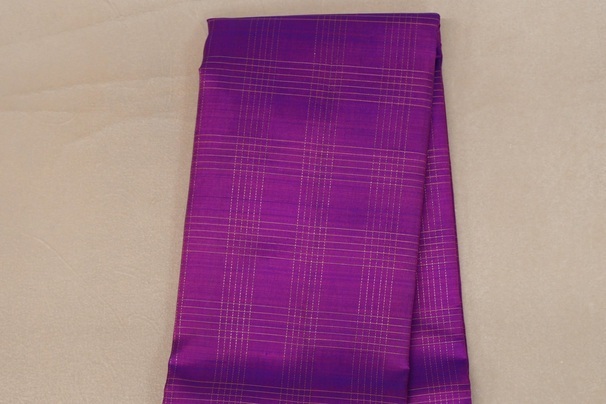 Dual Tone of Pink and Blue Vintage Kanjivaram Silk Saree body