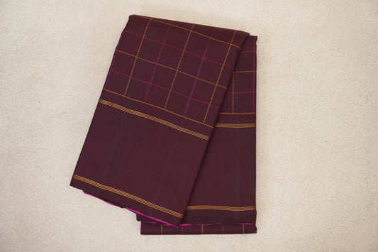 Wine Maroon Vintage Kanjivaram Silk Saree