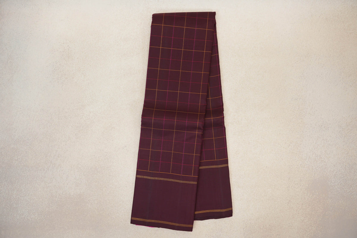 Wine Maroon Vintage Kanjivaram Silk Saree online