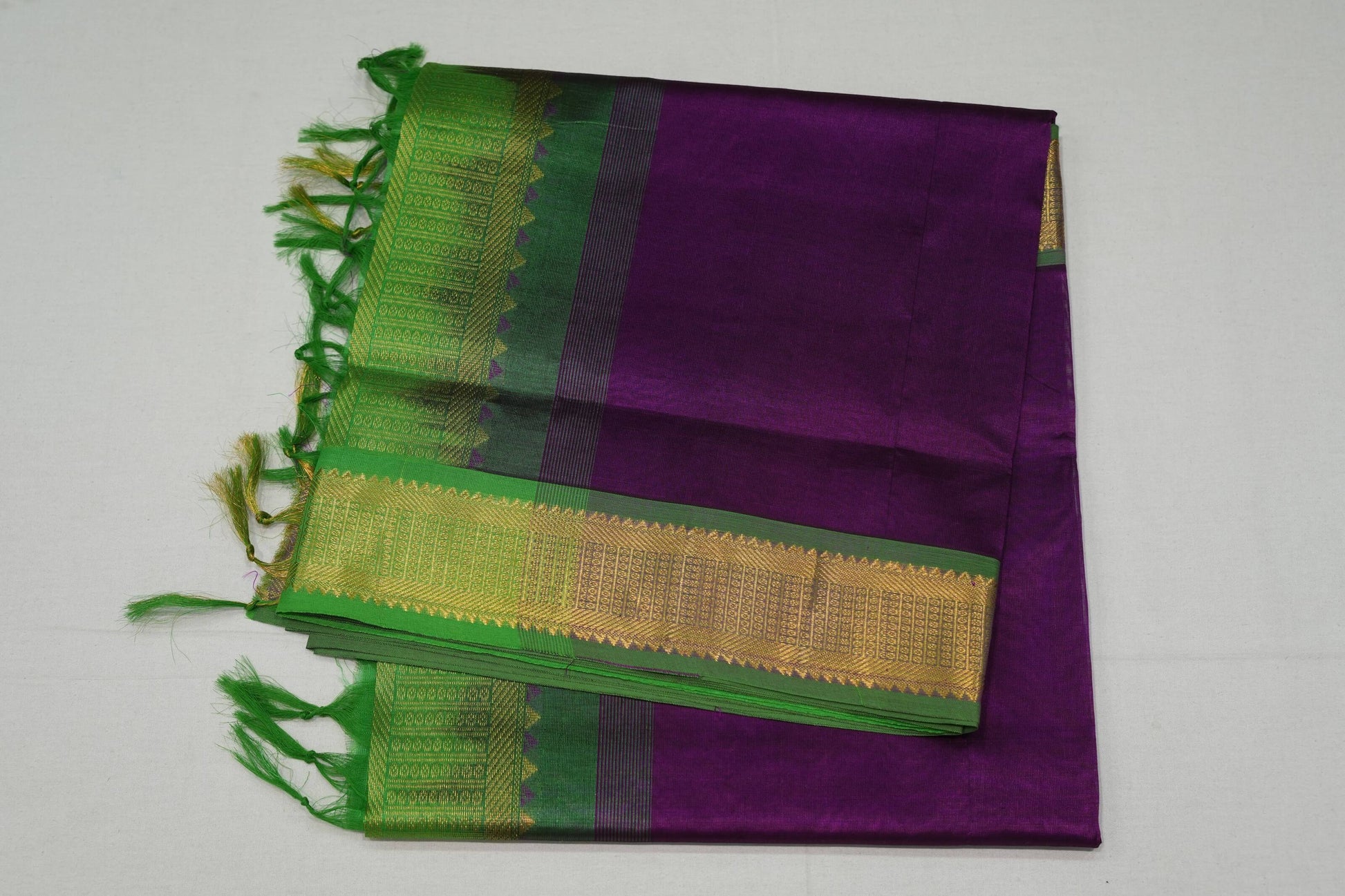 Magenta silk cotton saree