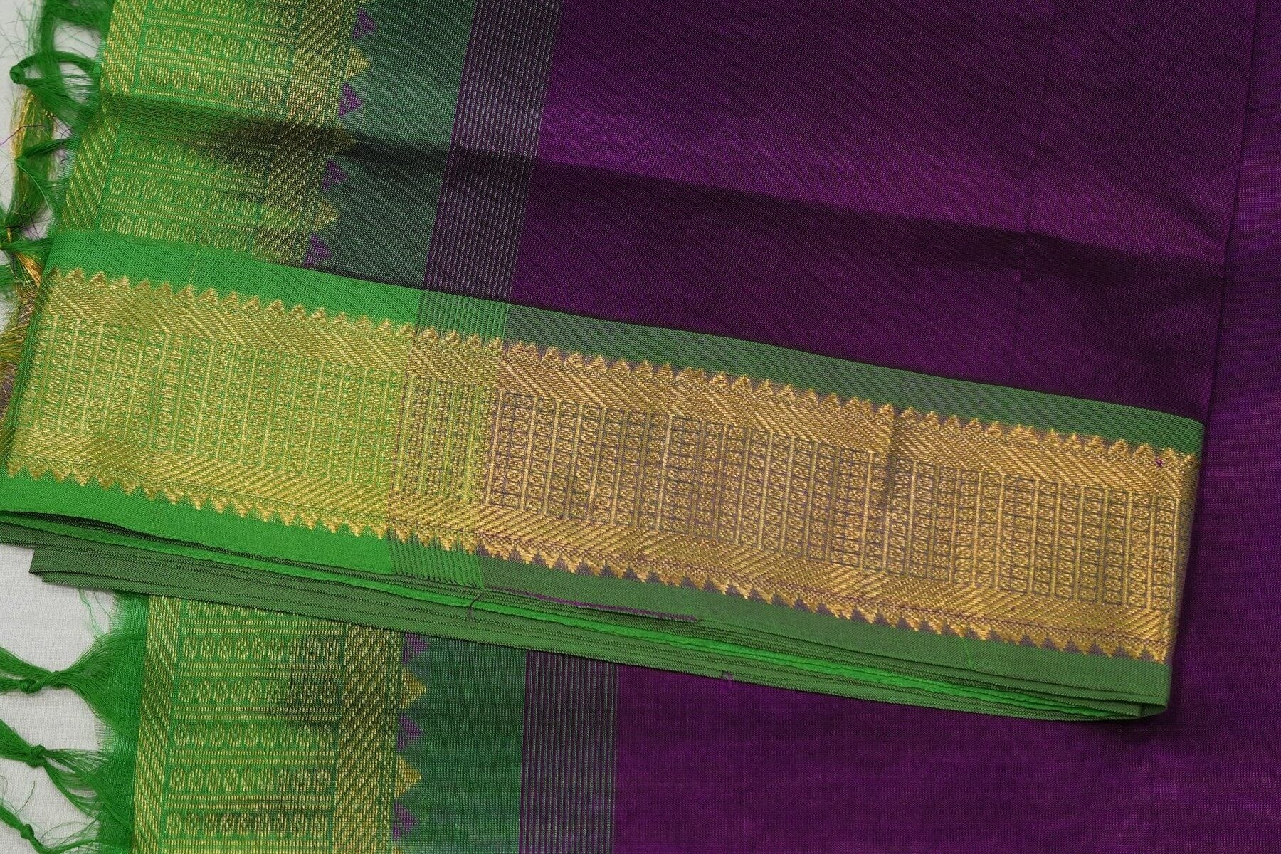 Plain silk cotton saree