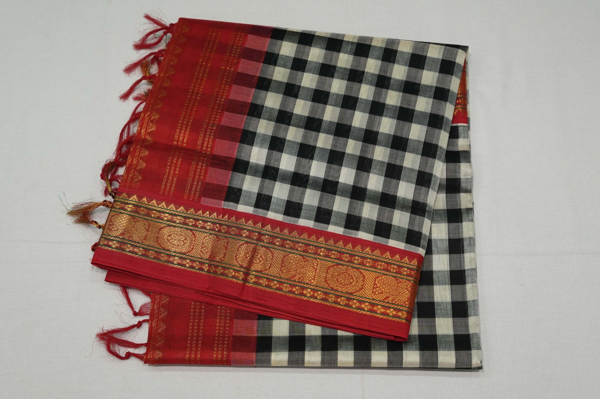 Multi-color silk cotton saree